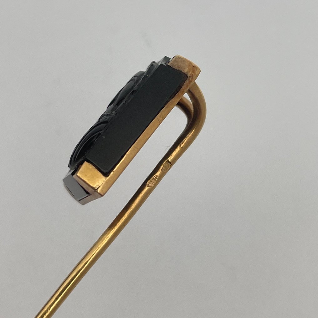 χωρίς τιμή ασφαλείας - Κόσμημα καρφίτσα - 18 καράτια Κίτρινο χρυσό Χαλκηδόνιος #4.3