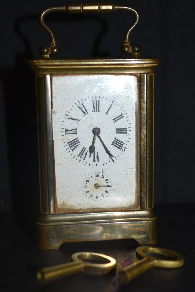 Carriage clock, Alarm clock -   - Patinated bronze - 1900-1910 #2.1