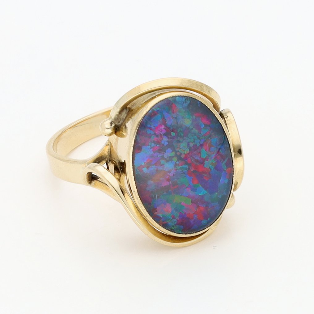 Bague - 18 carats Or jaune - Opaal #4.3