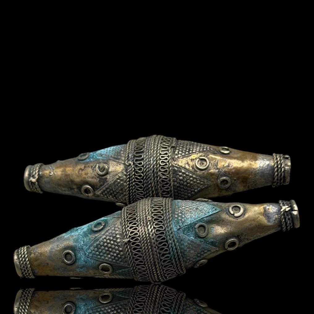 Turkman Messing Pair Bead - 8 cm  (Zonder minimumprijs) #1.0