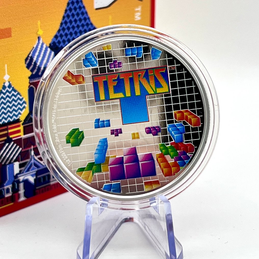 Niue. 2 Dollars 2019 – Tetris 35th Anniversary – 1 oz Silver Coin – .999 Fine Silver #1.0