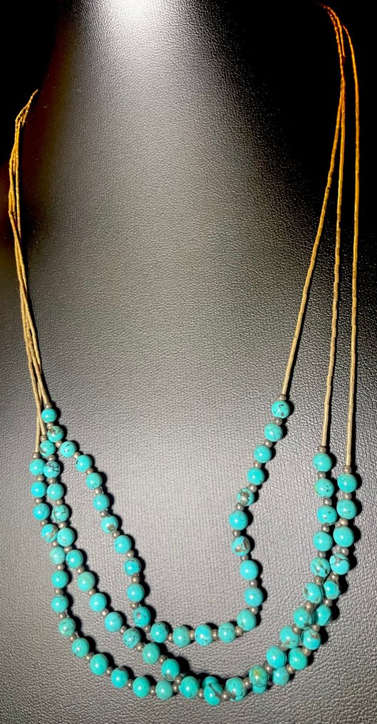 Collana - Stati Uniti Turchese Liquid argento #1.0