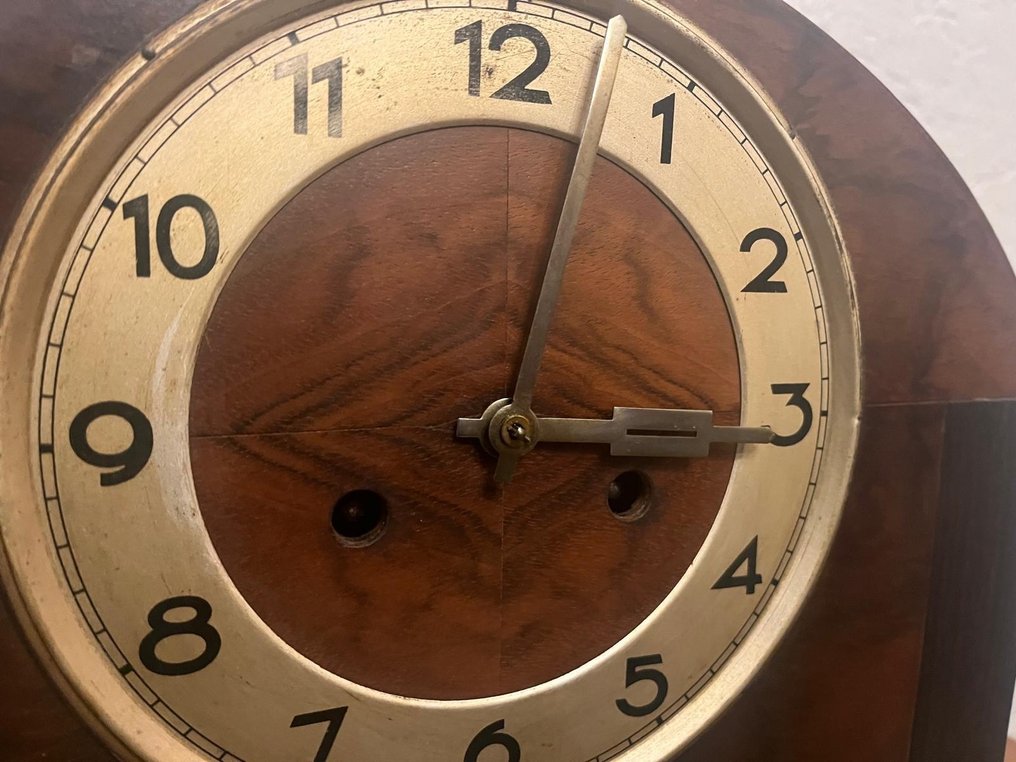 阿姆斯特丹校钟, 台钟 -  艺术装饰 木, 黄铜, 玻璃, 铬 - 1920-1930 #2.1