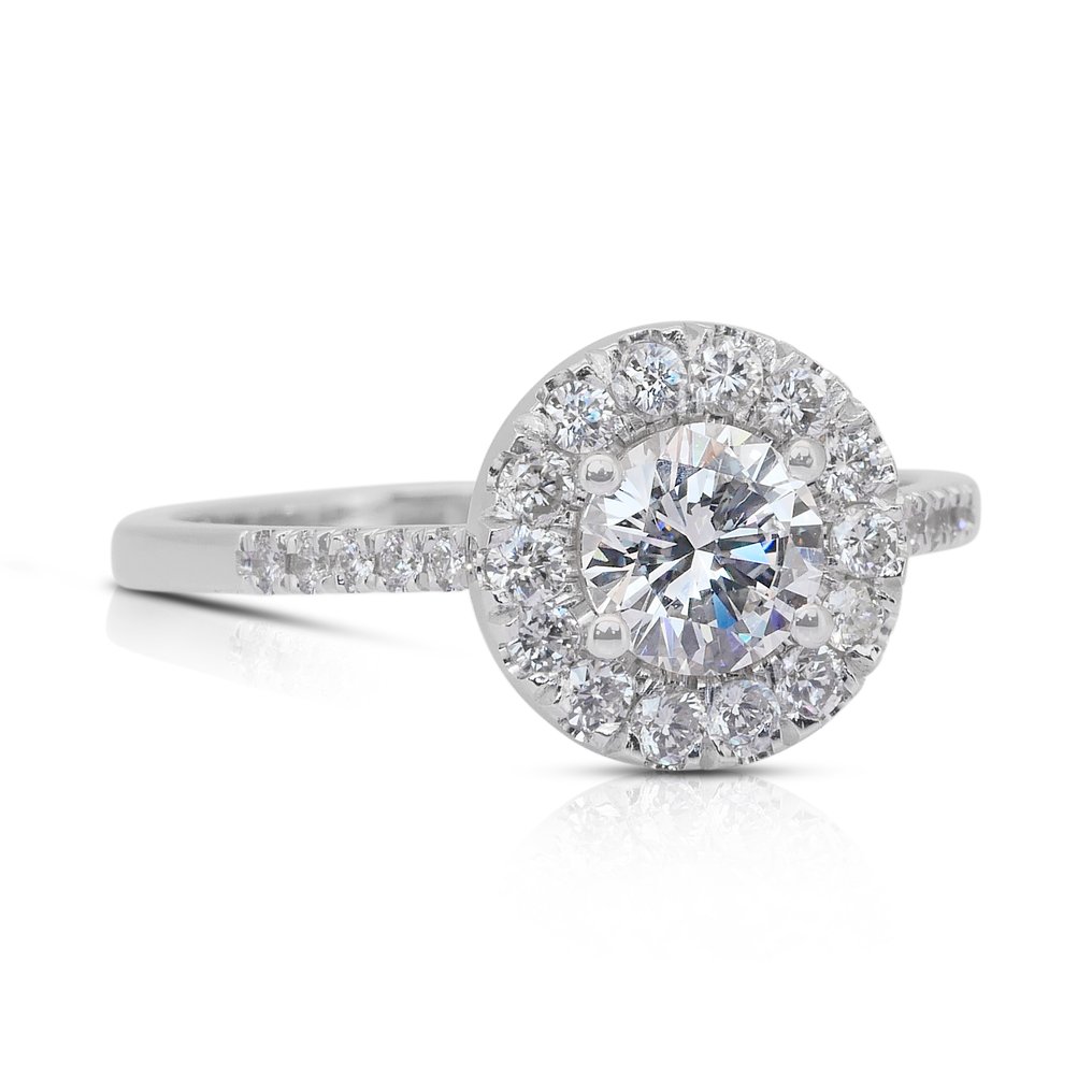 戒指 - 18 克拉 白金 - 1.54ct. tw. 鉆石 (天然) - 鉆石 #1.0