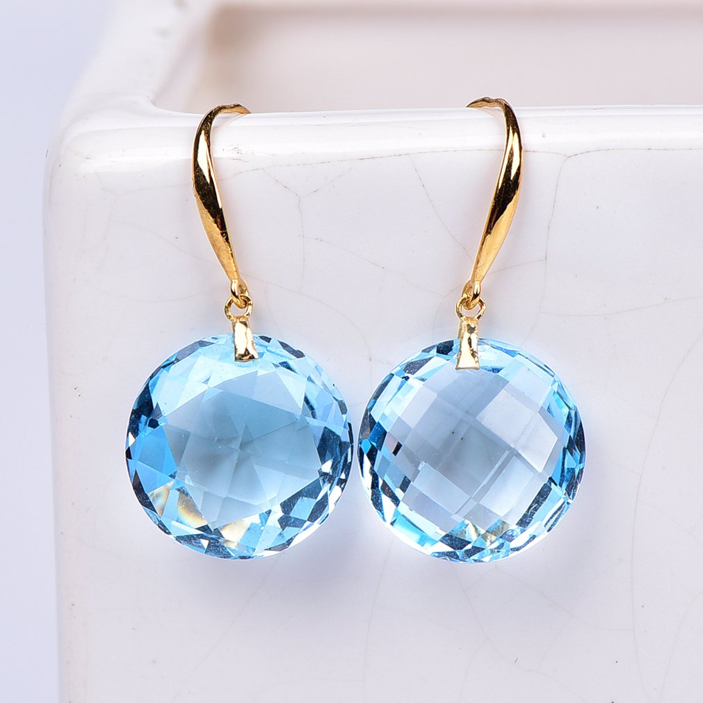 χωρίς τιμή ασφαλείας - Σκουλαρίκια - 18 καράτια Κίτρινο χρυσό Τοπάζιο - ALGT Πιστοποιημένο #1.0