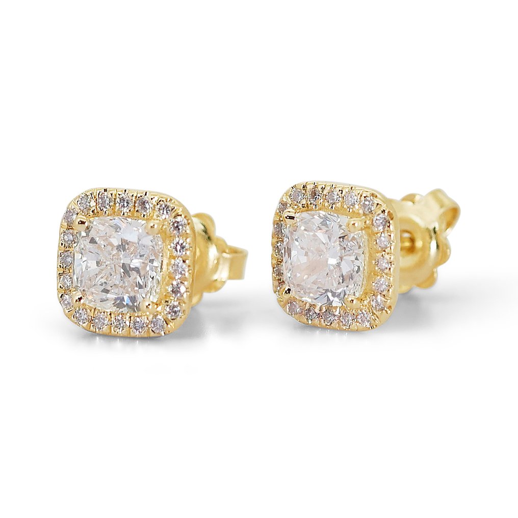 Drop fülbevaló - 18 kt. Sárga arany - 2.38ct. tw. Gyémánt (Természetes) - Gyémánt #1.0