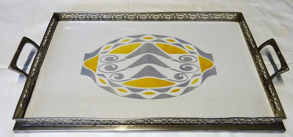 Villeroy & Boch - Villeroy & Boch - 上菜托盤 - Art Deco 珍稀装饰矩形托盘 - 鍍銀, 瓷器 #1.0