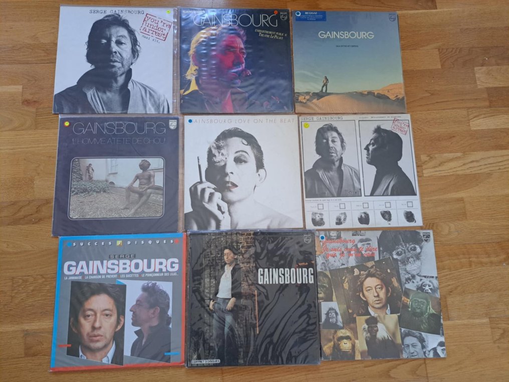 Serge Gainsbourg - Great collection of with 1 box set + 7 x LPs + 1 x 12" Maxi Single - Flera titlar - LP-album (flera objekt) - Olika tryck - 1958 #1.0
