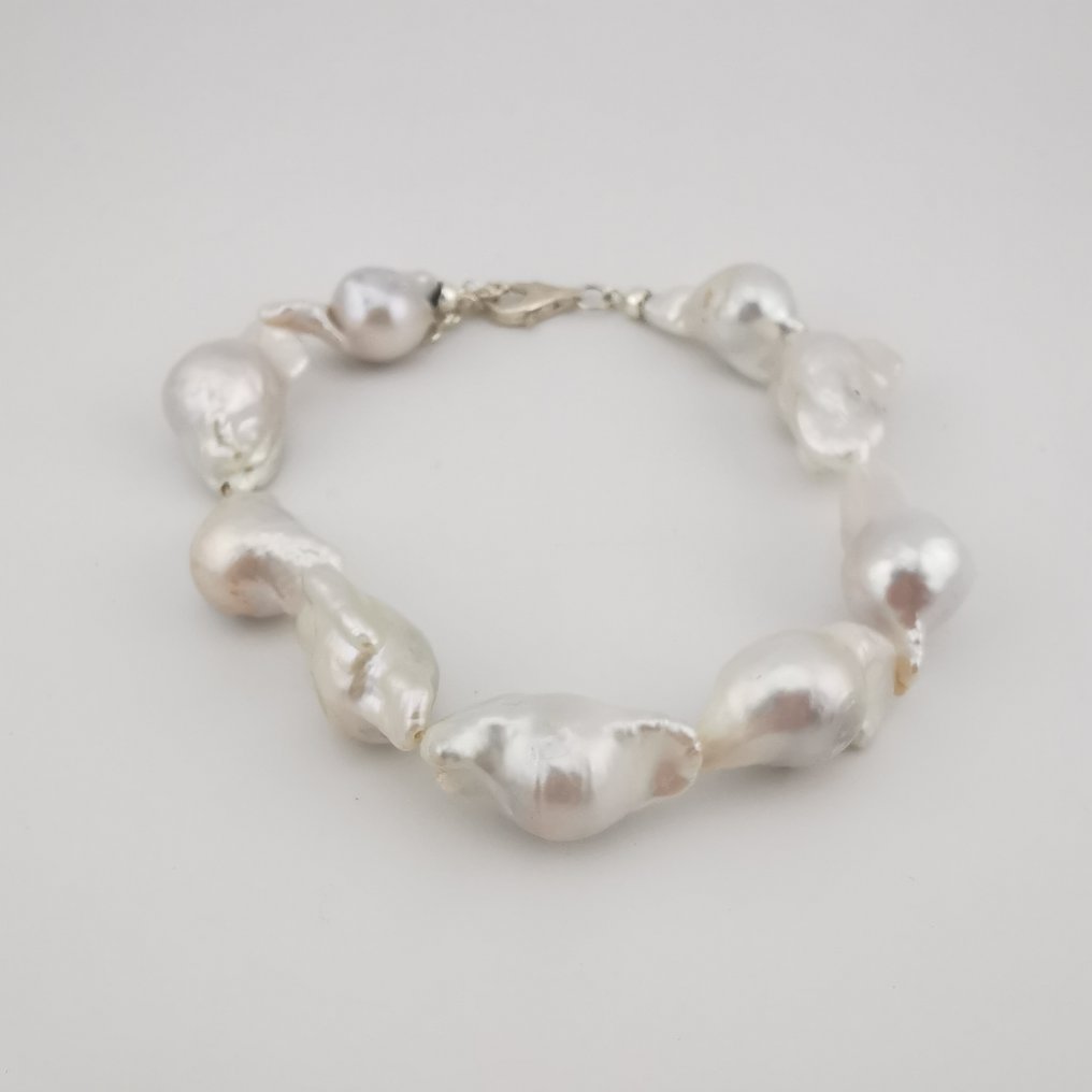 Gyöngy - Ezüst - Karkötő - olasz kézművesség #1.0