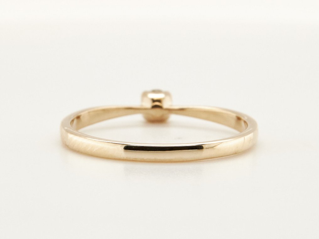 没有保留价 - 戒指 - 14K包金 黄金 -  0.12ct. tw. 钻石 (天然色彩的) #3.2