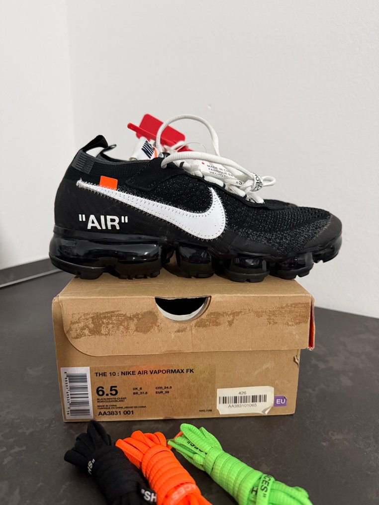 Nike X Off White - Air Vapormax Fk The 10 Ten Virgil Abloh OG Black - Sneakers - Size: EU 39 - New with tags #4.3