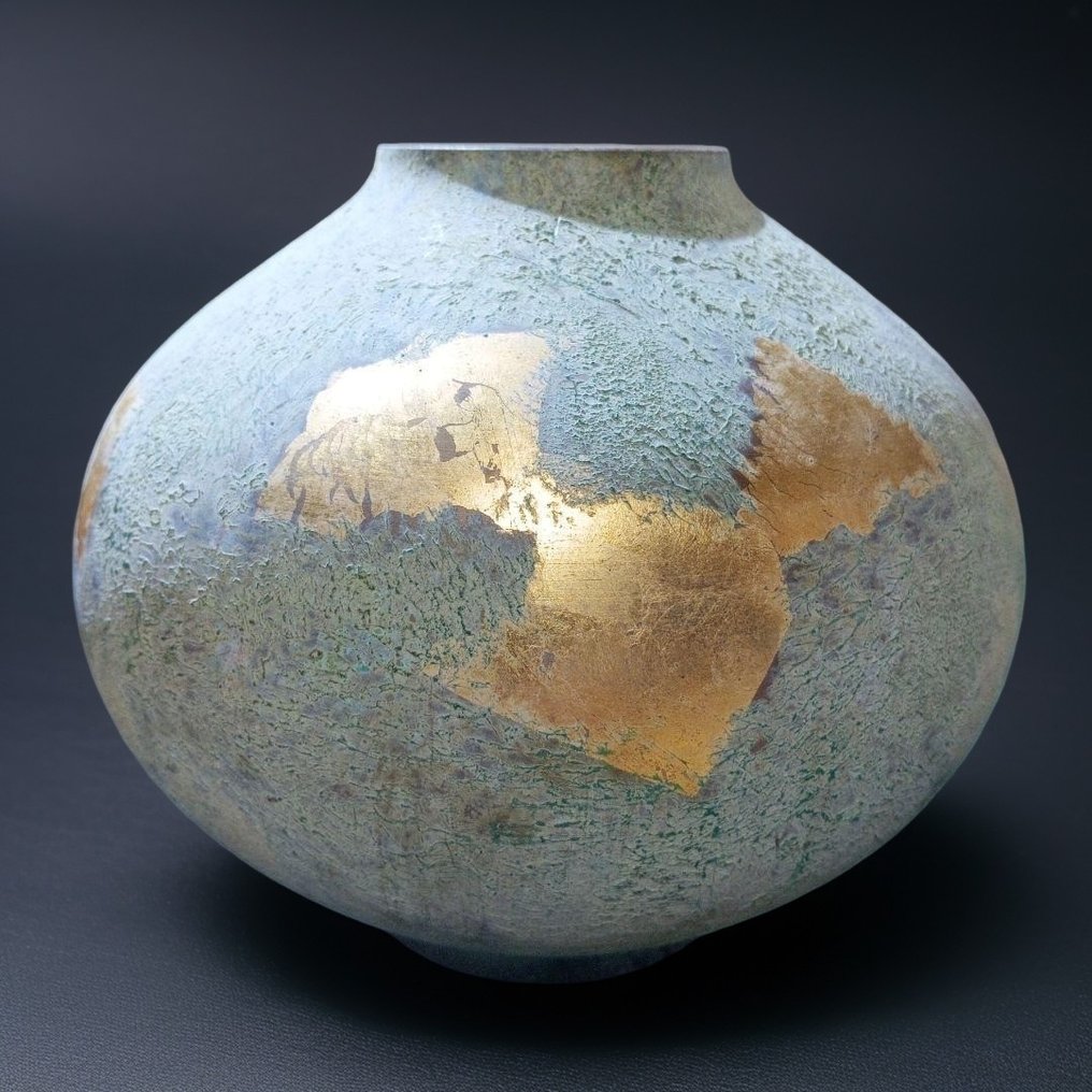 Βάζο - Μπρούντζος - Ιαπωνία - Χάλκινο βάζο Takaoka ύψους 15 εκ.  (χωρίς τιμή ασφαλείας) #1.0