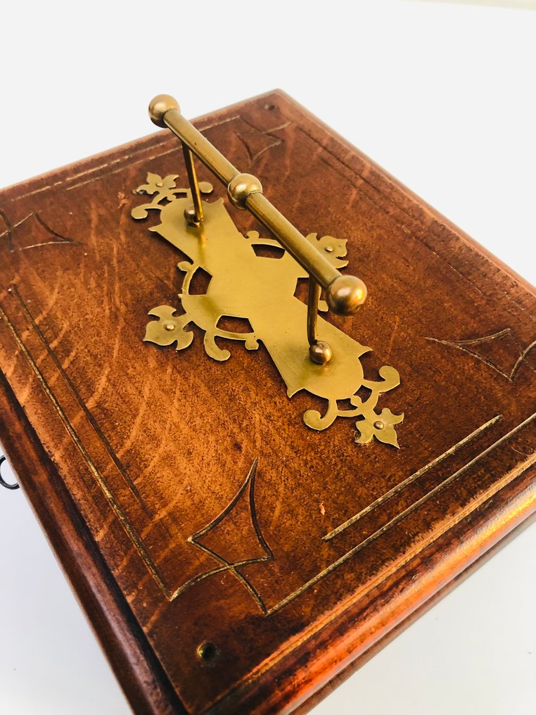 Teebehälter/-kasten - Holz, Messing - Theekist #4.3