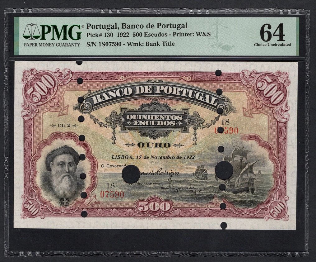 Portugália. - 500 Escudos 1922 - Pick 130 #1.0