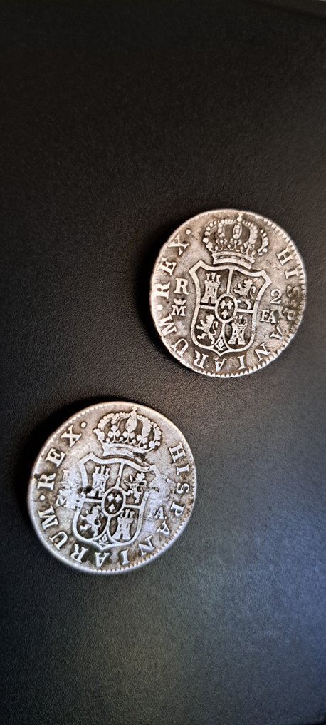 Espanha. Carlos IV. 2 Reales 1800/1801 Madrid  (Sem preço de reserva) #3.2