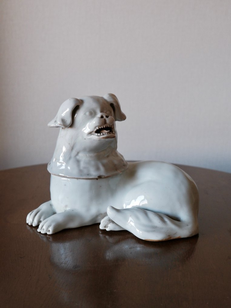 装饰饰品 - 江户时期白瓷狗香炉——平户/纳贝岛风格 - 日本 - 狗香炉 #1.0