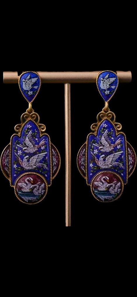 80年代法国优雅的漂亮耳钉 - 耳环 - 80年代的耳环 #1.0