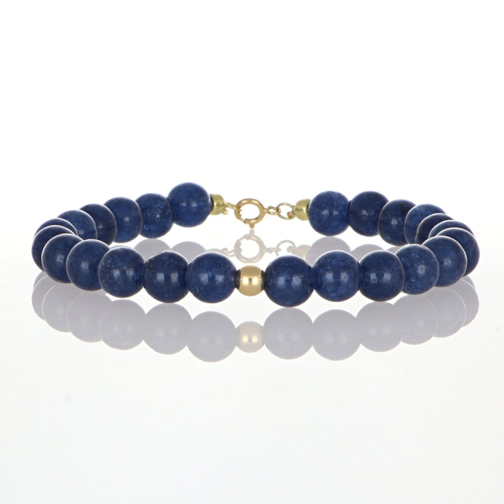 No reserve price - Bracelet - 18 kt. Yellow gold Lapis lazuli #1.0