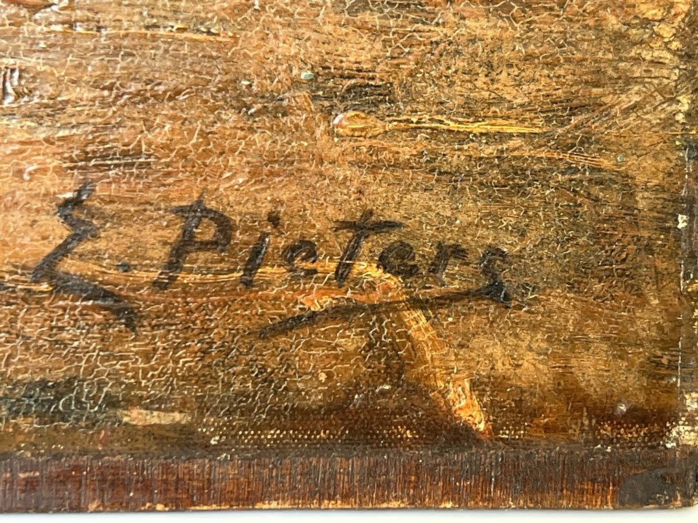 Evert Pieters (1856-1932) - Meisje in klederdracht in kinderstoel #2.1