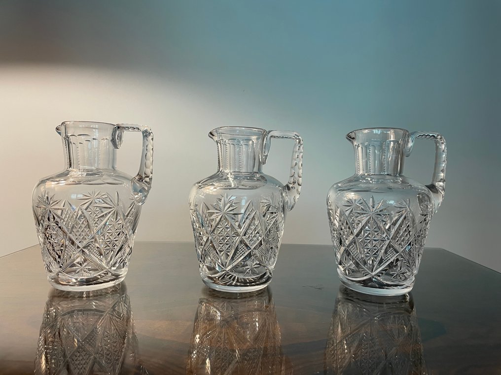 Val Saint Lambert - Table service (3) - water / wine decanters - Crystal - Berncastel #1.0