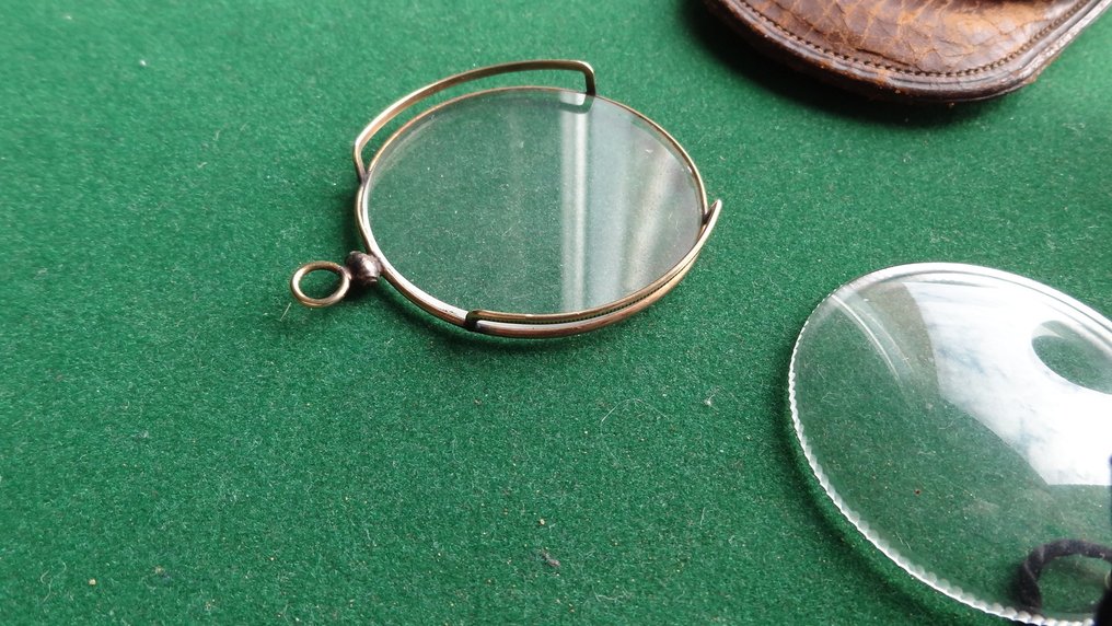 医疗器械 (2) - 玻璃 - 皮革 - 金色 - 古董单片眼镜 #2.1