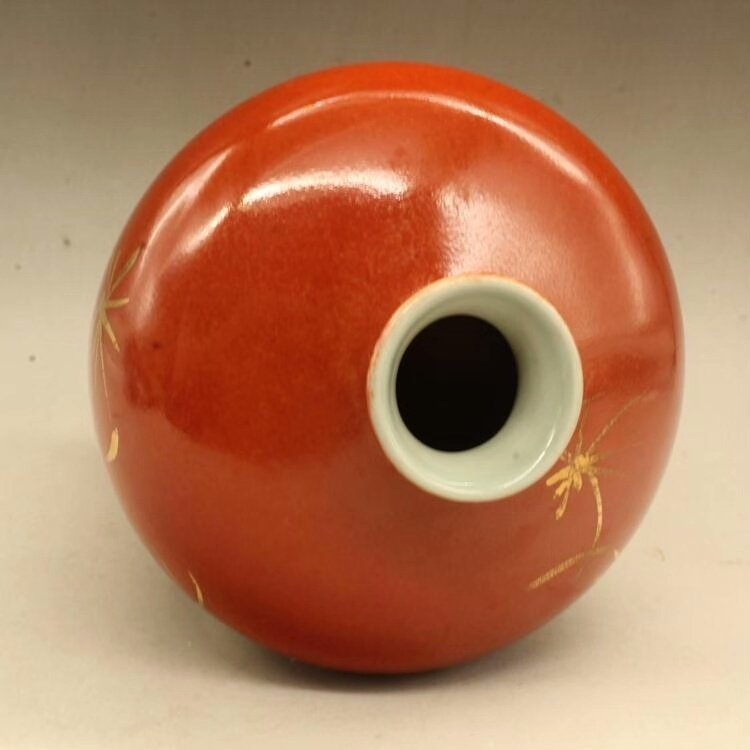 Lidded vase - Pottery - China - Crane Pattern Plum Vase  (No reserve price) #4.3