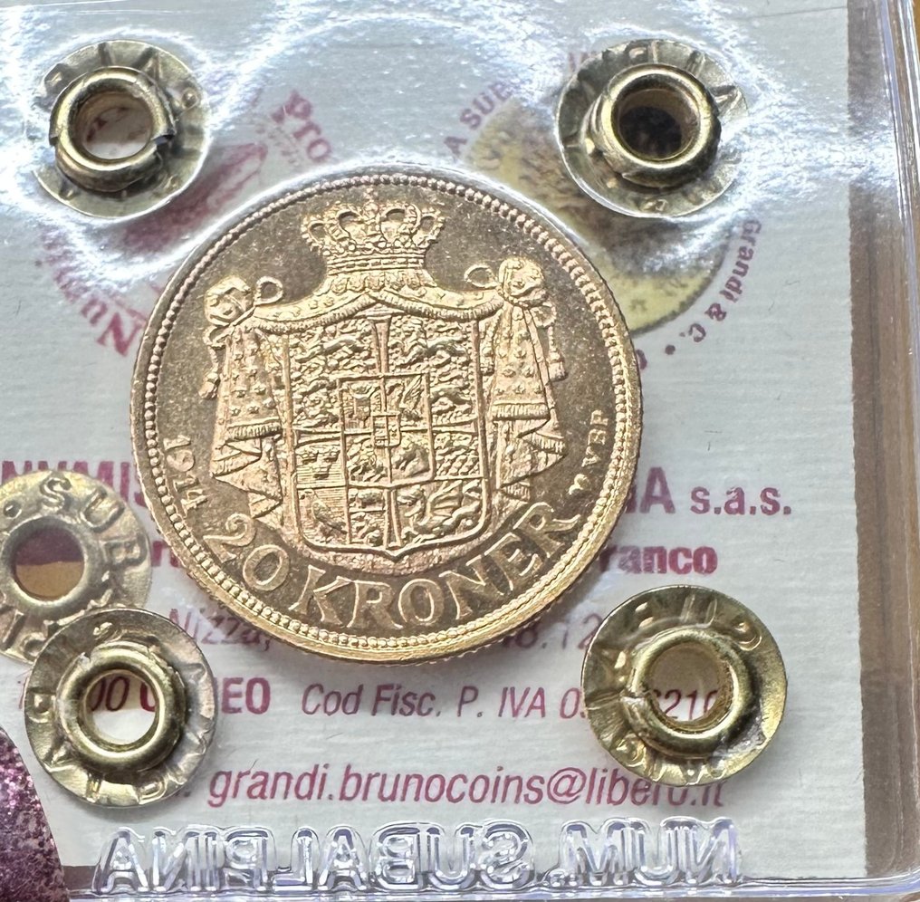 Denmark. Cristian X. 20 Kroner 1914 #3.2