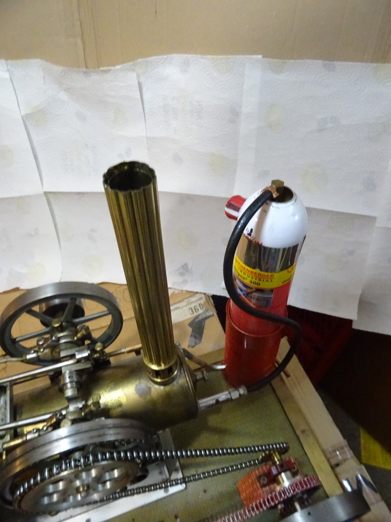 Steam engine - Unknown - Cast iron, Steel - Live Stam Model, Mounted On A Base #4.3