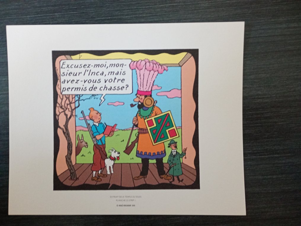 Tintin - 3 Set of 3 Lithographs - The Temple of the Sun - Limited edition #1.0