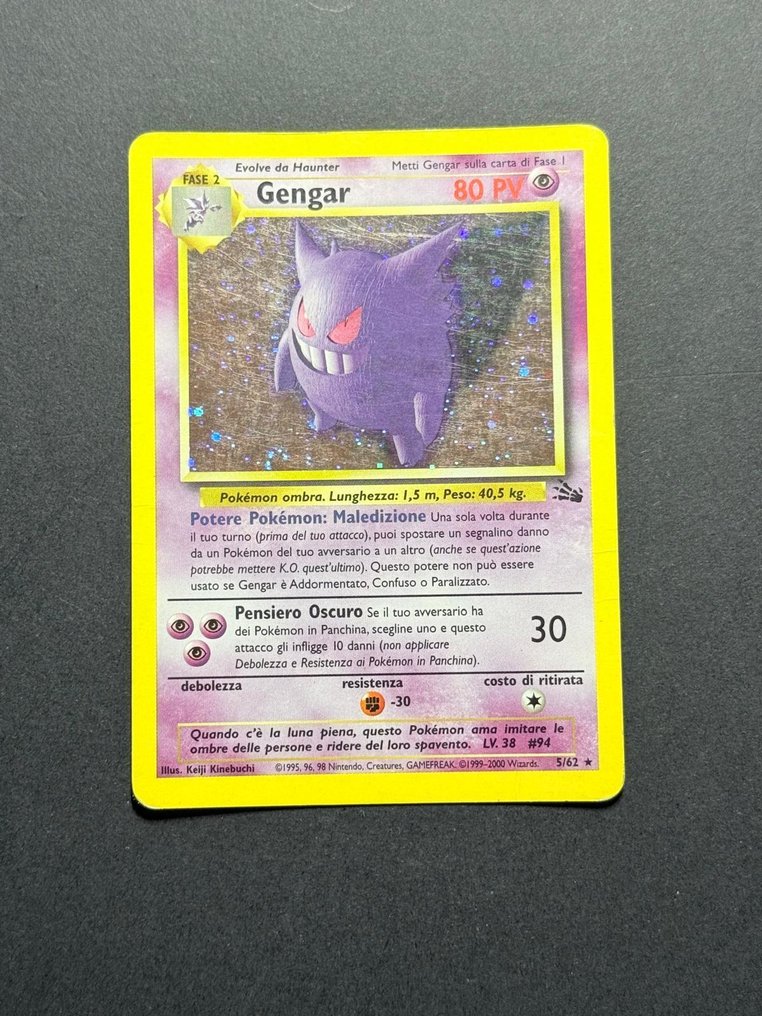 Pokémon - 1 Card - Gengar 5/62 Holo - WOTC - Fossil #1.0