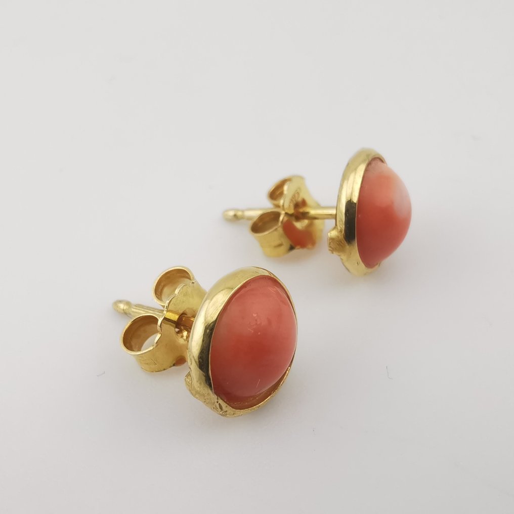 Korall - Ezüst - Drop fülbevaló - olasz kézművesség #1.0