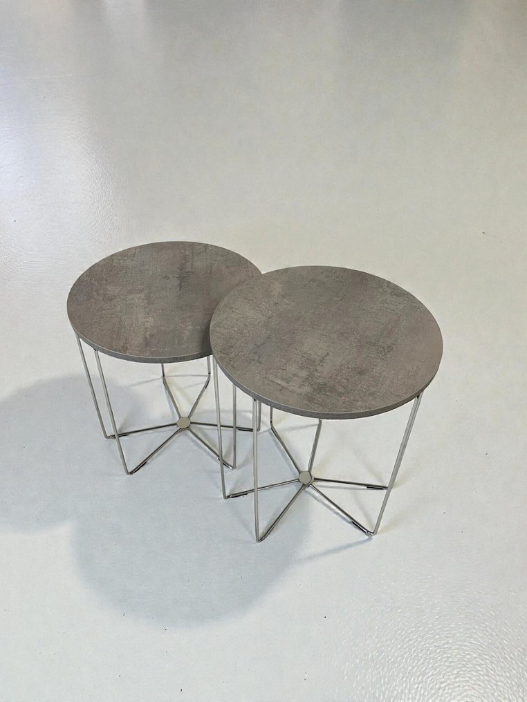 Maconi - 边桌 (2) - 银 - 镀铬/层压金属 #1.0