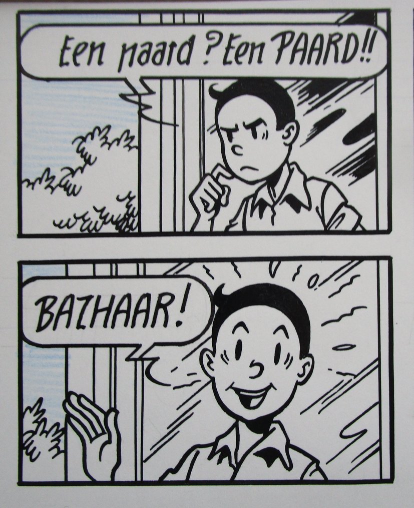 Paul Geerts - 1 Original page - Suske en Wiske - Het Ros Bazhaar - 1974 #3.2