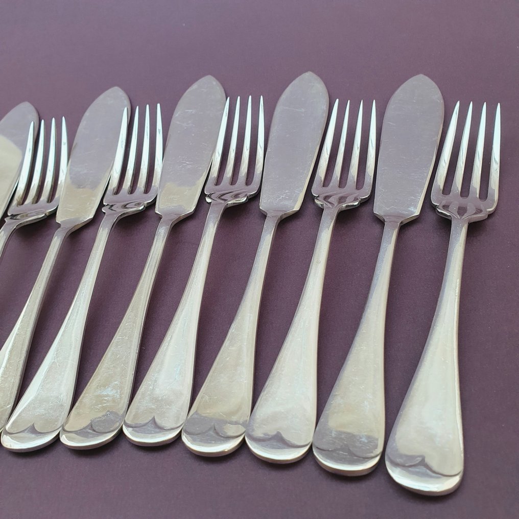 B & J Sippel Ltd - Faqueiro (12) - Prateado - Comedores de Peixe #2.1