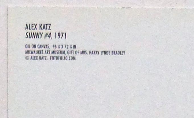 Alex Katz (1927) - handsigniert - Sunny #4 - Seltene Kunstpostkarte #3.2