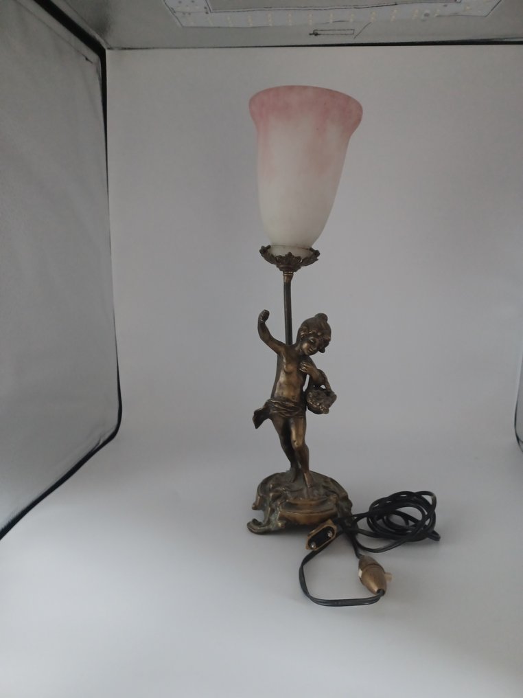 Lampada (2) - Bronzo - 2 lampade angeli in bronzo #1.0