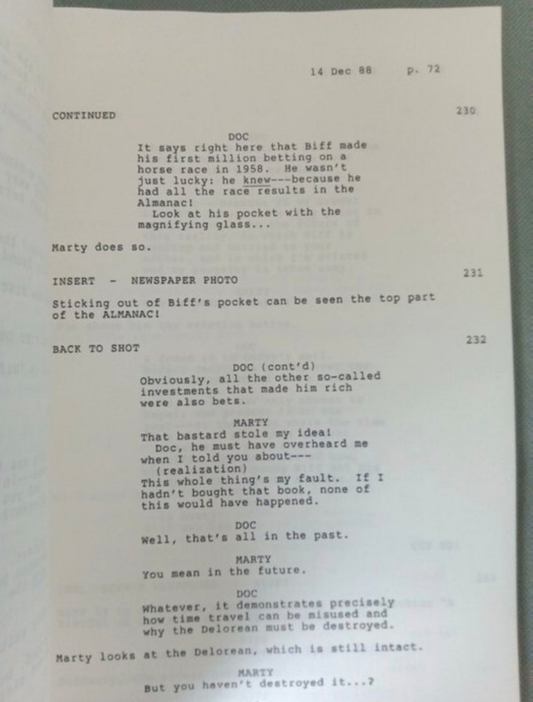 Script - BOB GALE - Amblin - BACK TO THE FUTURE II - 1988 #3.2