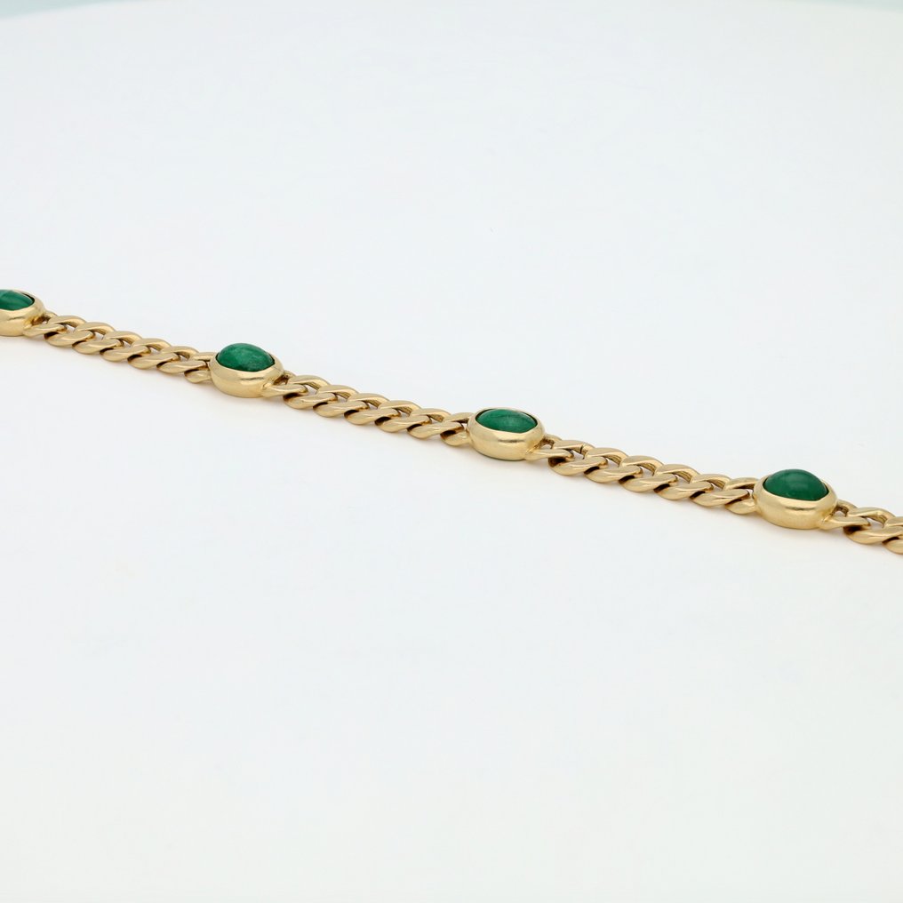 Armbånd - 14 karat Gulguld Smaragd #3.2