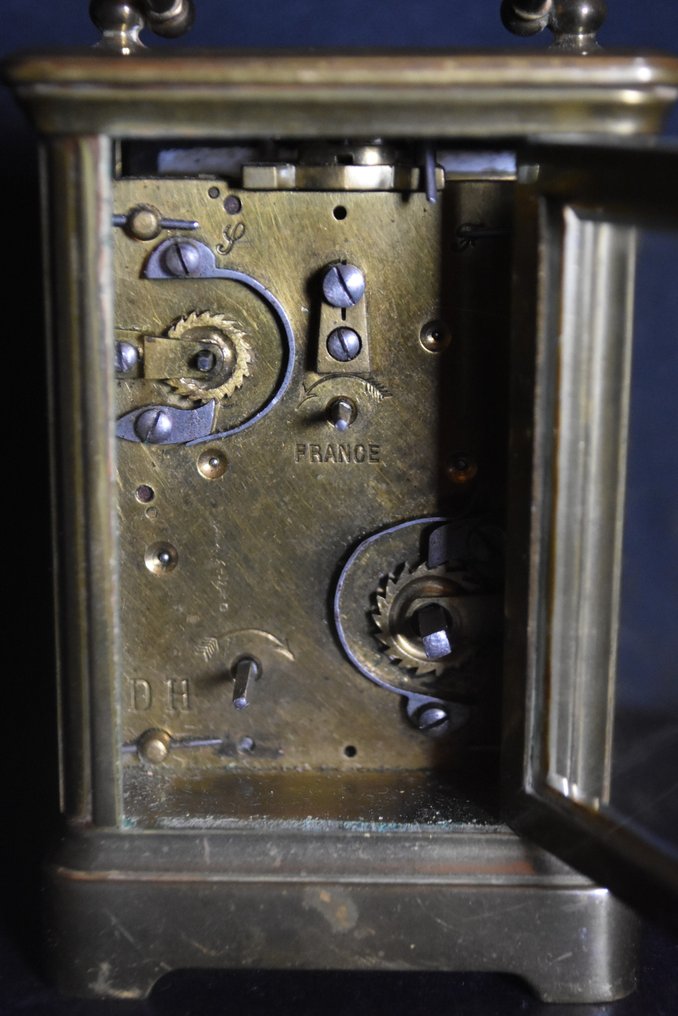 Carriage clock, Alarm clock -   - Patinated bronze - 1900-1910 #4.3