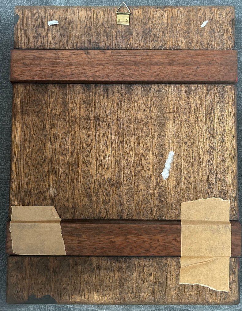 标志 - 奇迹创造者圣尼古拉斯 - 木 - 手工绘制的 - 24 x 31 厘米 #1.0