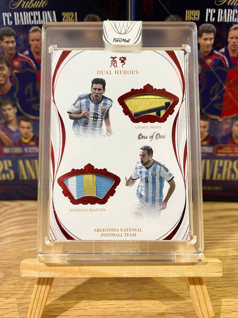 2022 Fansmall Argentina Lionel Messi One of one, Autographed card, Patch card - 3 Card - Near Mint (NM) #1.0