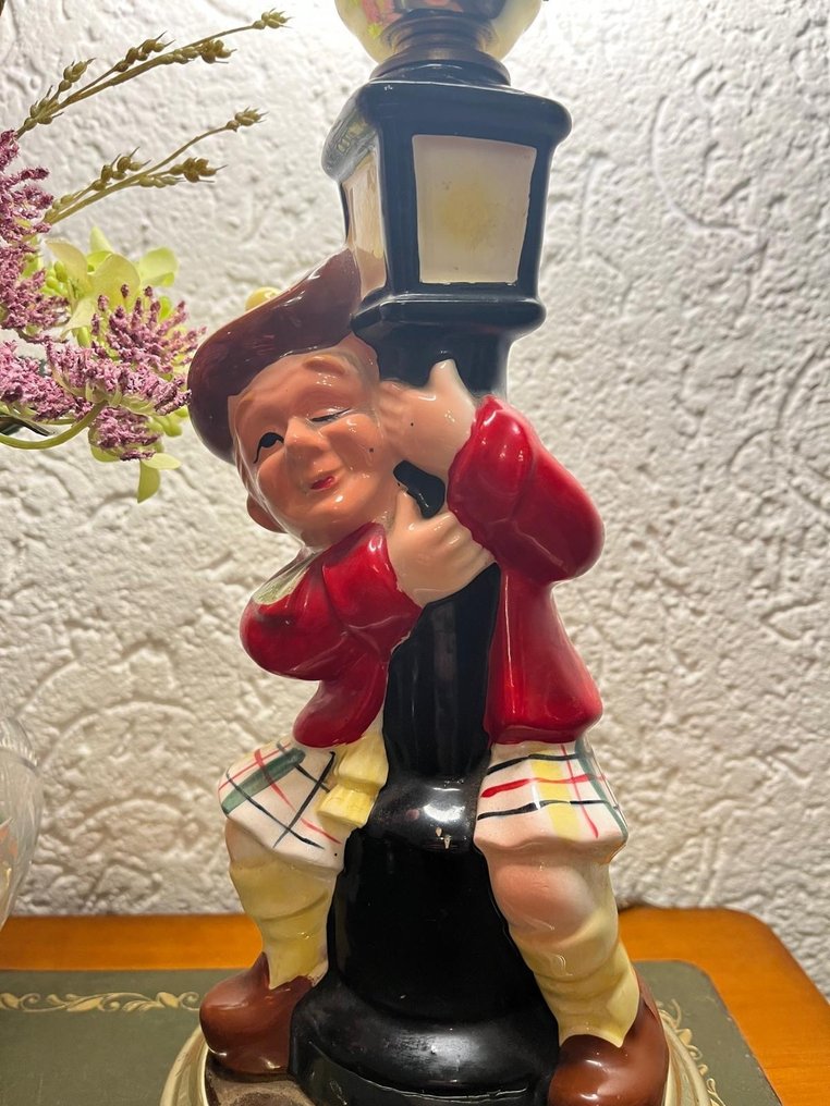 灯笼 - 陶瓷, 金属, 玻璃, 黄铜 - 醉酒的苏格兰男人 #1.0