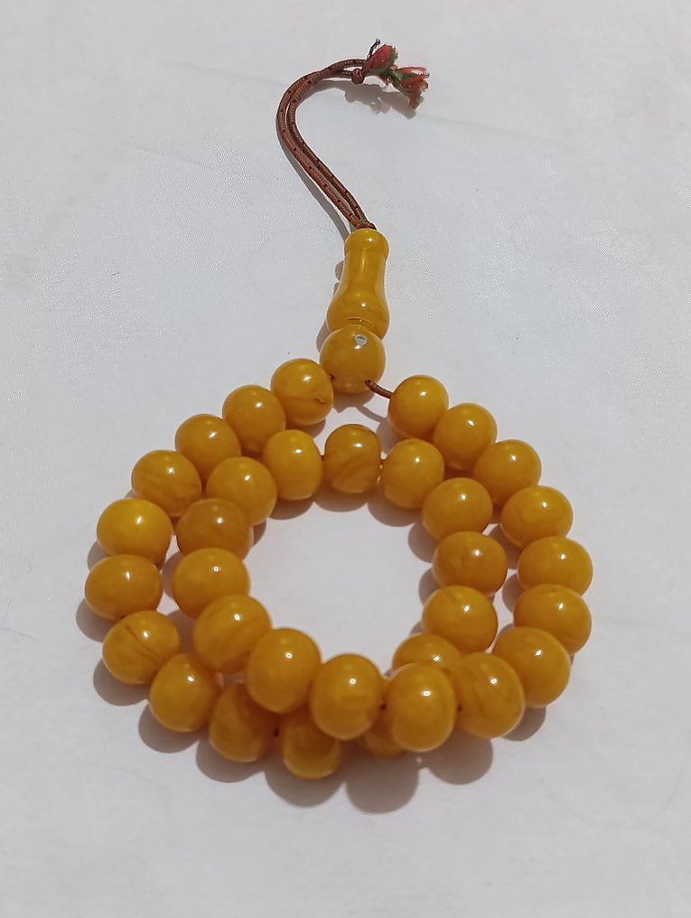  Ροζάριο - Κεχριμπάρι - 1970-1980 - Σπάνια Κομποσκοίνια Προσευχής  #2.1