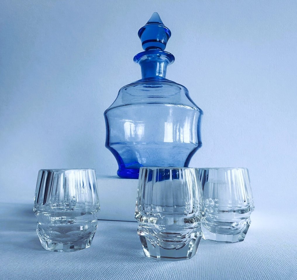 饮酒套装 (5) - Moser Karlovy Vary – “Aquamarine Set” – Modernist crystal decanter set - 玻璃 #3.2