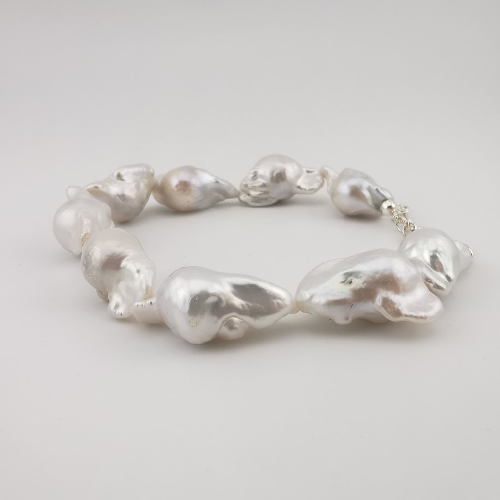 Gyöngy - Ezüst - Karkötő - olasz kézművesség #1.0