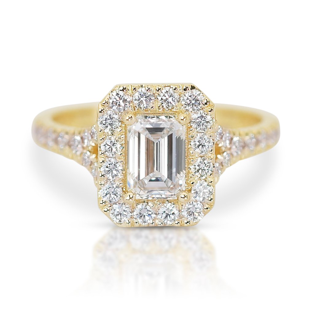 Bague - 18 carats Or jaune - 1.51ct. tw. Diamant (Naturelle) - Diamant #3.2