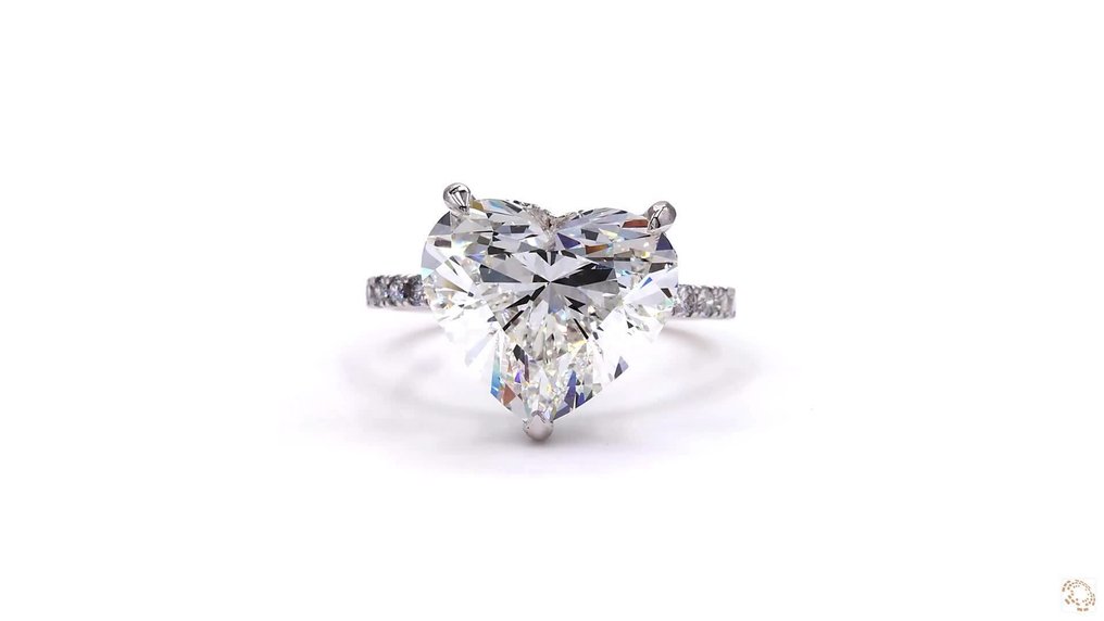 Ring - 18 kt. White gold -  7.63ct. tw. Diamond (Lab-grown) - Diamond #3.2