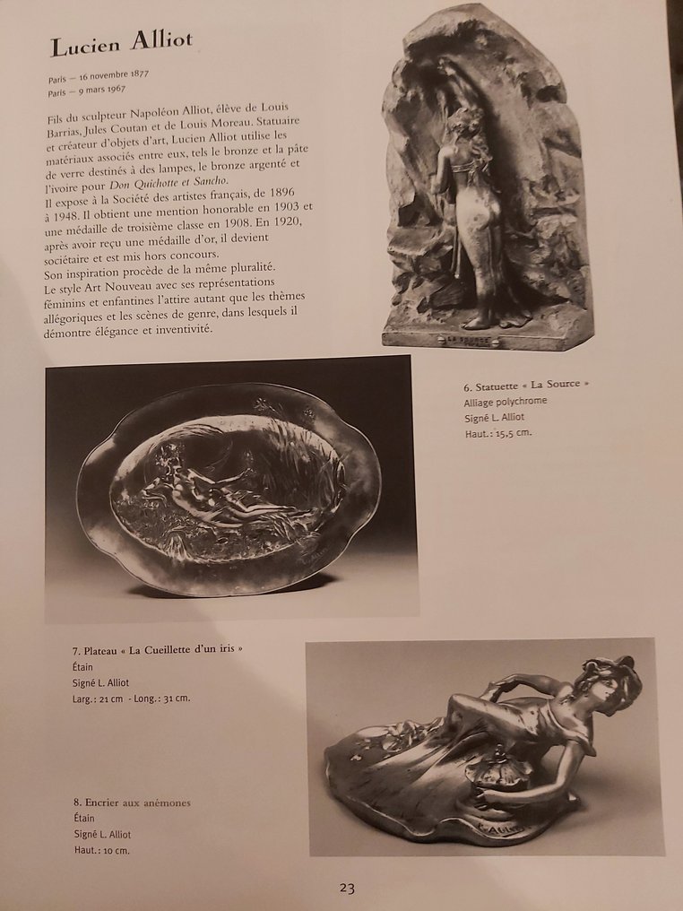 Κηροπήγιο Chamberstick - Alloy - Lucien Alliot - art nouveau #2.1