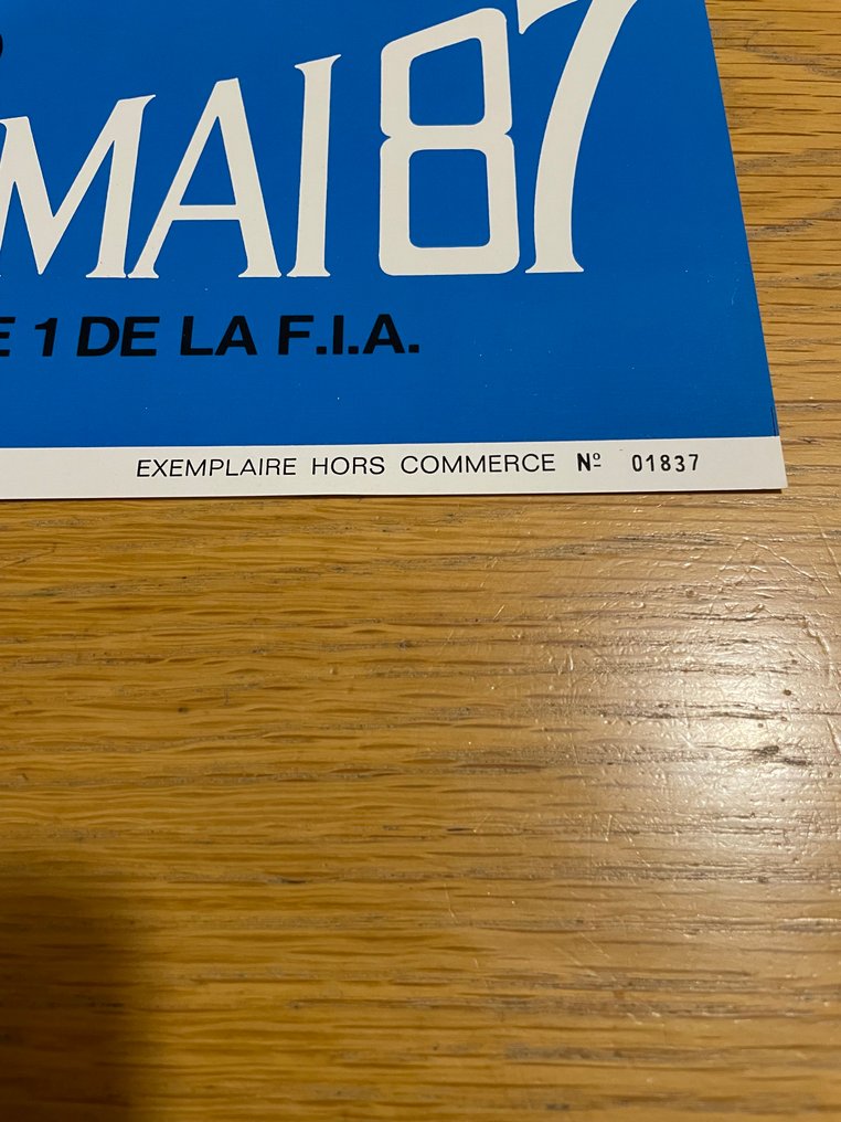 A. Borgheresi - Affiche Officielle Grand Prix Monaco 1987 - Formule 1 #1.0