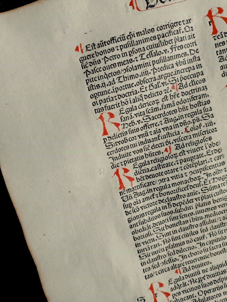 Jean Gerson Doctor Christianissimus - Sheet from Incunable "Opera" Strassburg Inkunabeln Incunable - 1488 #3.2